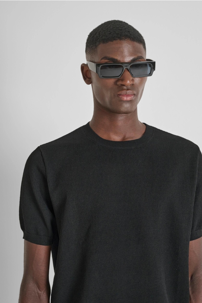 KNITWEAR T SHIRT MMSW01532 YA500091 9000 BLACK